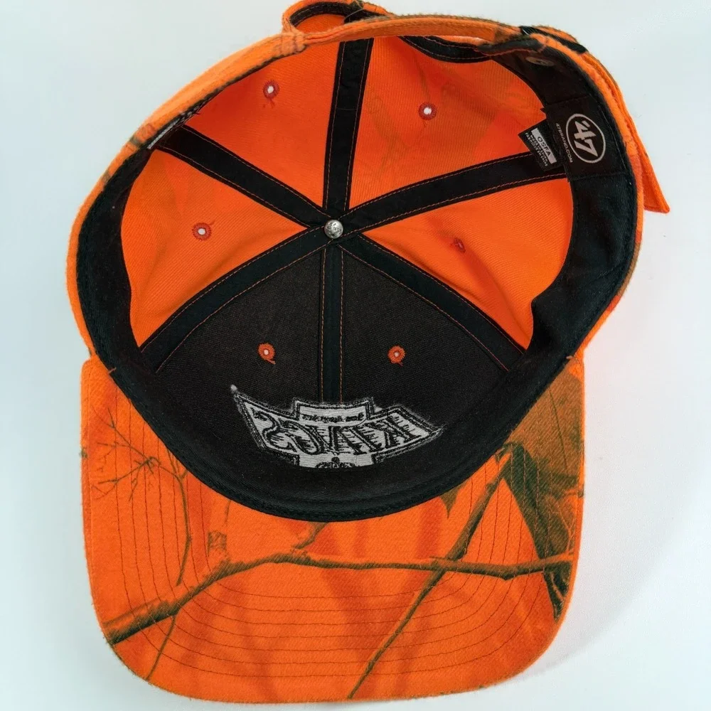 Los Angeles Kings '47 Vintage Hockey Hat Blaze Orange Camo Realtree Strapback